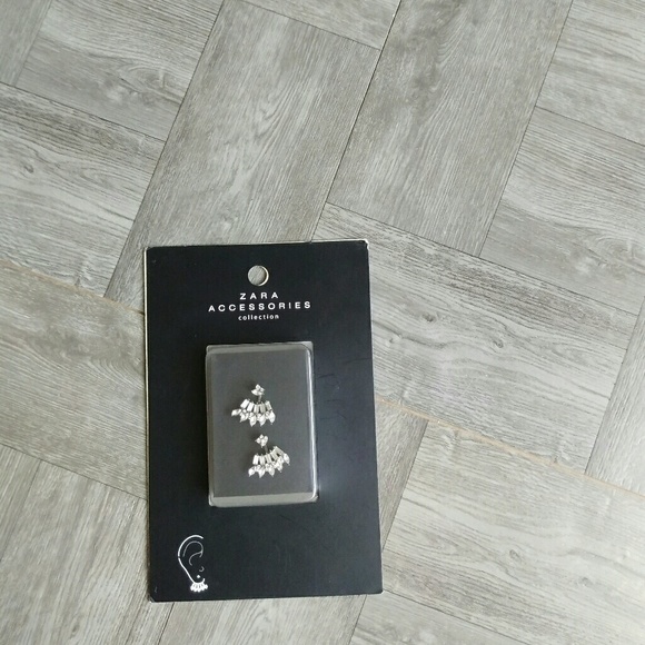 Zara GLASS Earring Jacket - Picture 3 of 5